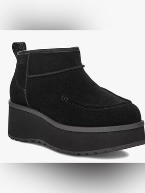 City Funk UGG Black Suede Short Booties